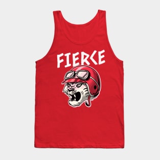 Fierce Pink Tiger Motorcycle Helmet Ready To Roll Fiercely Independent . Tank Top